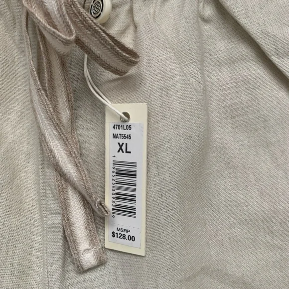 Max Studio London NWT Cream Wide-Leg Linen Trousers - Picture 4 of 15